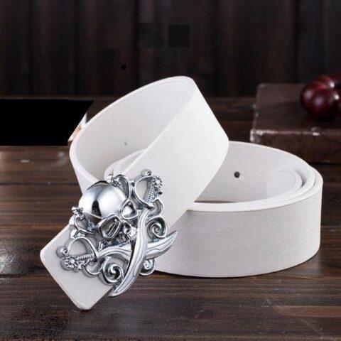 Thắt lưng da nam mặt đầu lâu Z34